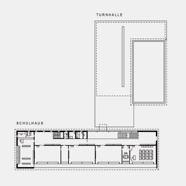 Grundriss Obergeschoss Schulhaus